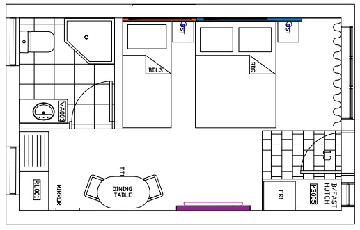 Queen and Single layout